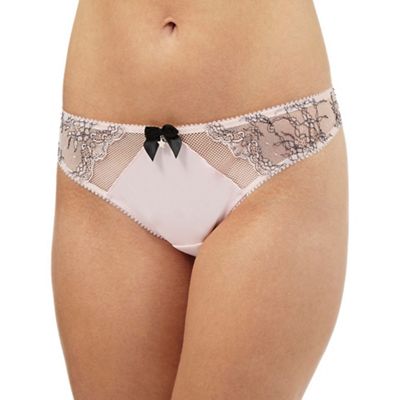 Floozie by Frost French Light pink satin Brazilian briefs